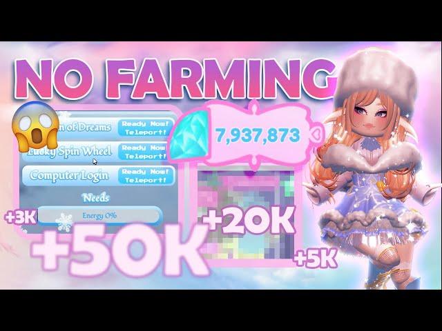 How I Get 7 MILLION Diamonds! *NO FARMING*  Royale High Diamond Grinding Tips & Trick.