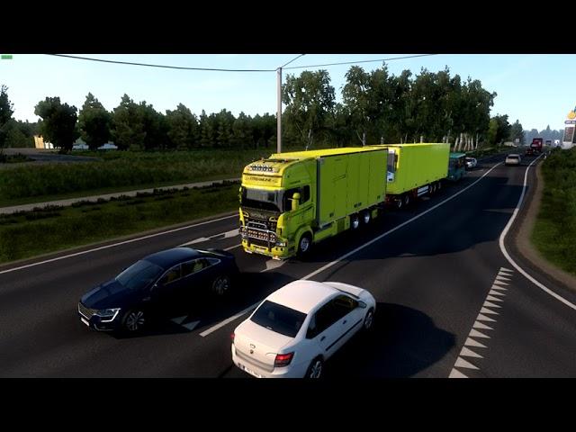 ETS2  [Gamepad Xbox S] Scania R580 Tandem [Sound Kapitan Kriechbaum] | Daugavpils - Helsingburgo #1