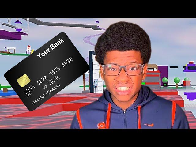 Each Time I RAGE in this ROBLOX game I show a NUMBER of my CREDIT CARD