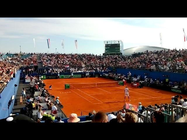 2018 Davis Cup: Marin Čilić match point against Frances Tiafoe