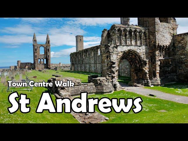 St Andrews Town Centre Walk【4K】| Let's Walk 2021