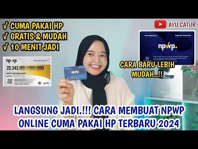 LANGSUNG JADI.!!! CARA MEMBUAT NPWP ONLINE CUMA PAKAI HP TERBARU 2024. TUTORIAL DAFTAR NPWP ONLINE