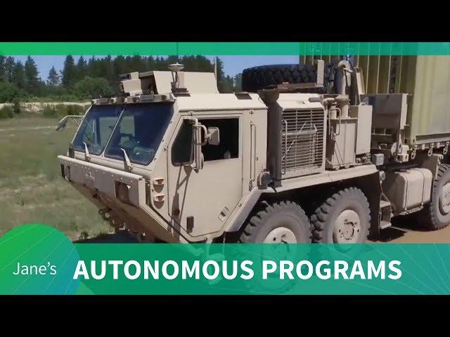 Oshkosh Defense's range of autonomous programs (DVD 2018)