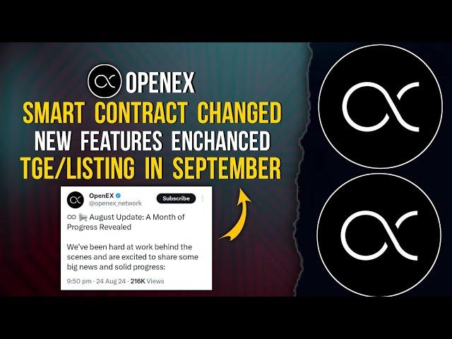 OEX | Contract Address Changed | TGE/Listing September #openex #oex #oex_token_withdrw