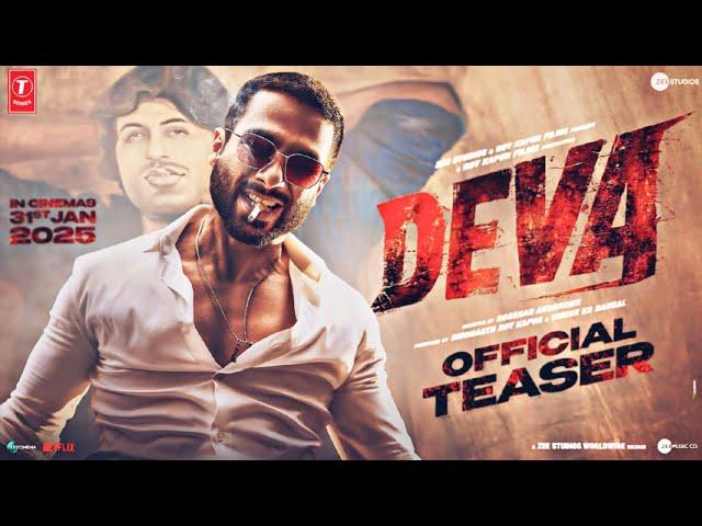 DEVA -TEASER |Shahid Kapoor | Pooja Hegde | ZEE Studio |   2025