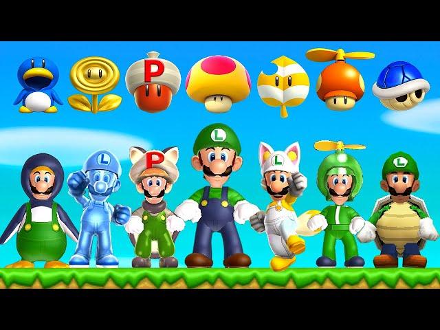 New Super Mario Bros Series - All Luigi Power-Ups