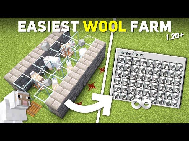 Minecraft Infinite Wool Farm Tutorial 1.20+ | Easy and Simple Design