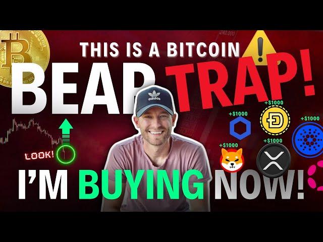 ️Whales Buying! (This Is A Bitcoin BEAR TRAP!) I'm Buying $15,000 Worth of Altcoins Right Now!