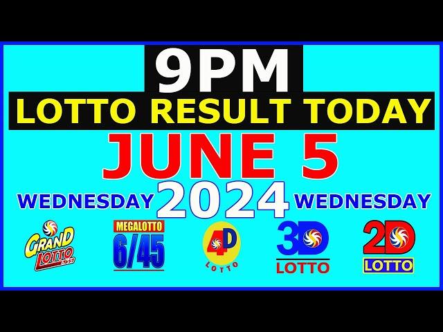 Lotto Result Today 9pm June 5 2024 (PCSO)