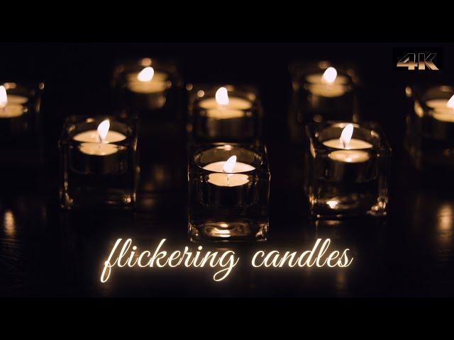 Flickering Candles | 10 hour Silent 4K Video