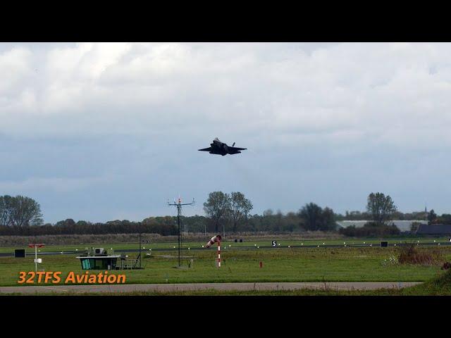 [4K] Single Norwegian AF F-35A Arrival at Leeuwarden