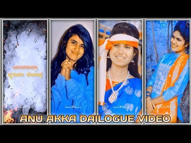 Anu Akka Kannada Status Video Editing In Alight Motion Instagram Trending Dialogue Whatsapp Status