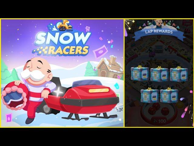 SNOW RACERS Monopoly Go New Racing Event Gameplay With My 3 Subscribers  #monopolygo #viralvideo