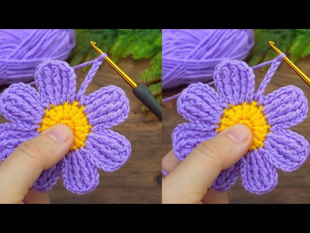 Gorgeus tunisian crochet flower pattern / Lets learn #crochet #tunisiancrochet