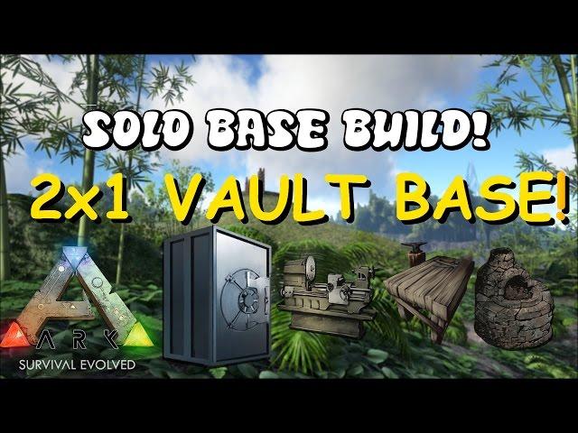 VERY COMPACT 2x1! | Solo PvP Vault Base w/ Fabricator & Smithy | Ark: Survival Evolved Base Build