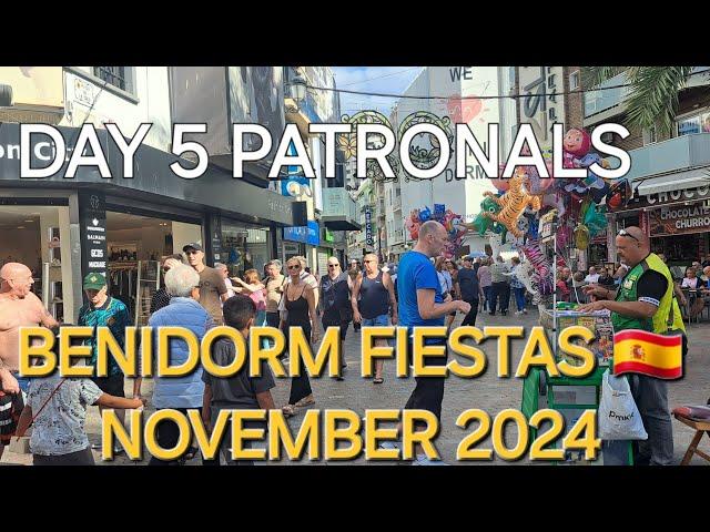 BENIDORM FIESTAS  DAY 5 -PONIENTE BEACH/ OLD TOWM WALK | 4K-HDR AUTUMN WALKING TOUR #uk #usa