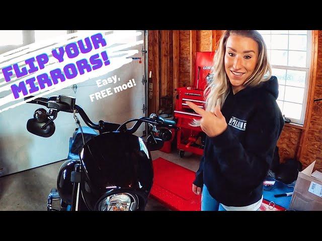 HOW TO FLIP MIRRORS ON A HARLEY!