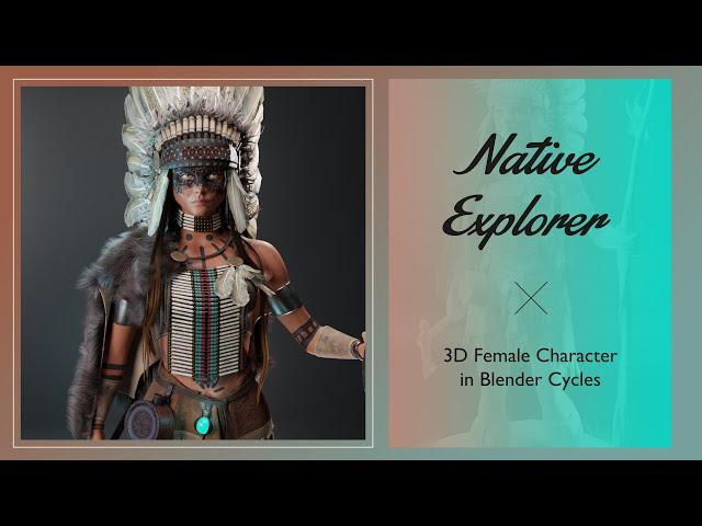 Native Explorer-3D Female Character in Blender Cycle