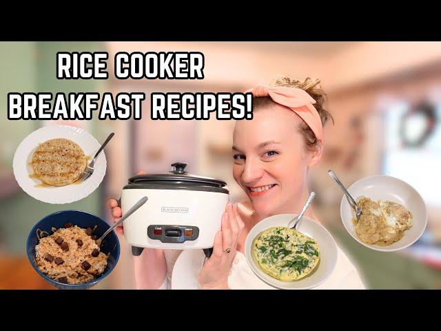 RICE COOKER MEALS! 4 BREAKFAST RECIPES USING ONLY A RICE COOKER!