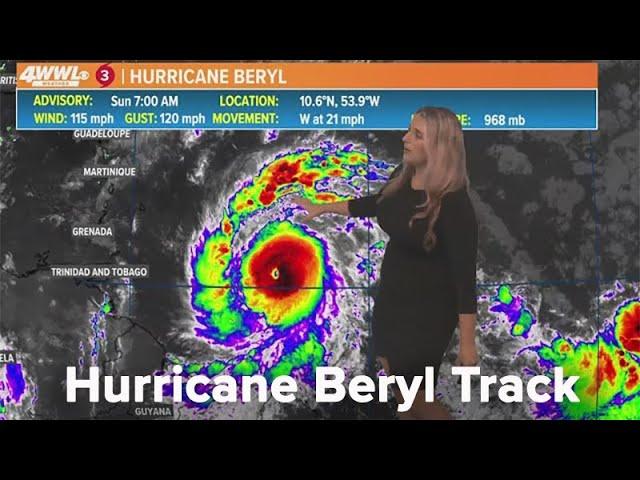 Sunday, 7am Tropical Update: Beryl now a major hurricane