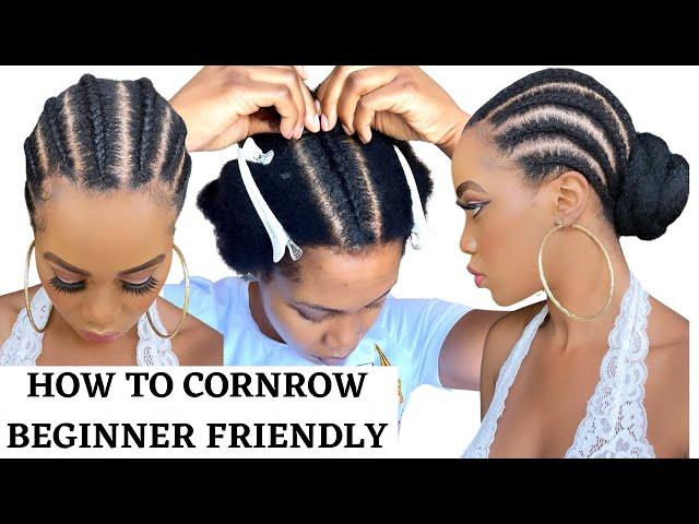  HOW TO CORNROW YOUR OWN HAIR FOR BEGINNERS / Step By Step TUTORIAL /Protective Style / Tupo1