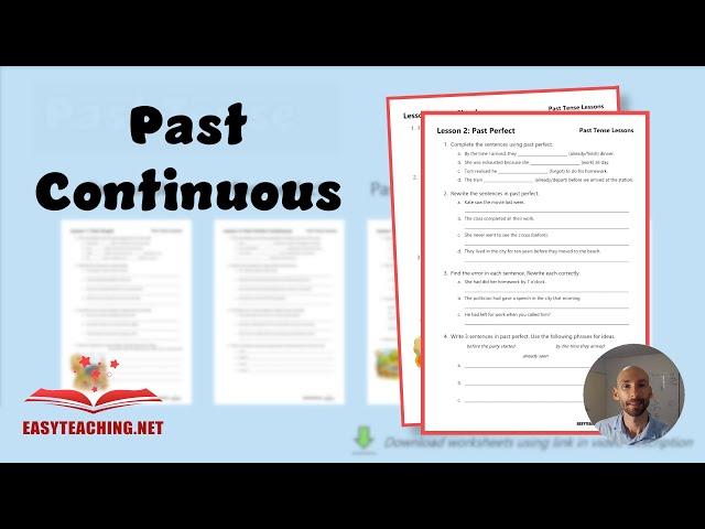 A Lesson on the Past Continuous Tense | EasyTeaching