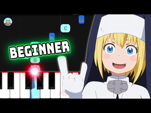 Fire Force ED - "Veil" - BEGINNER Piano Tutorial & Sheet Music