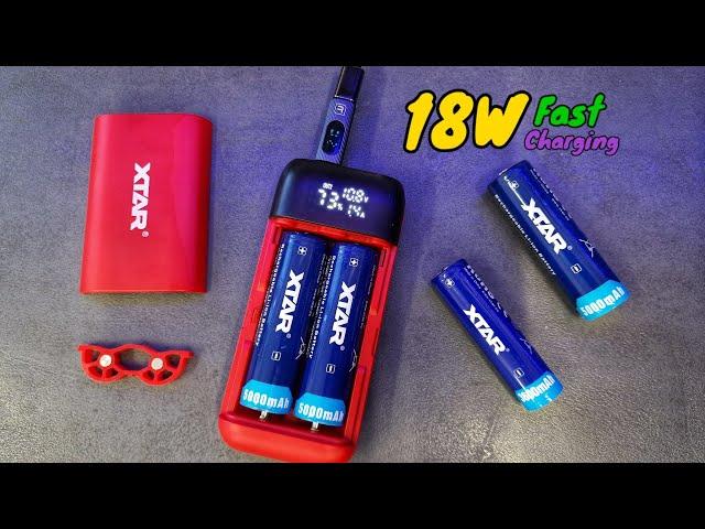 XTAR 2 in 1 QC3.0 Power Bank and Fast LiIon Battery Charger PB2SL