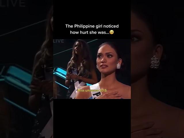 The Philippine girl noticed how hurt she was... #MissUniverse tiktok edits_leyends