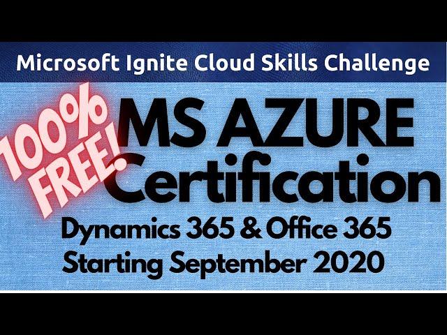 Microsoft Azure Certification Free Voucher | Ignite Cloud Skills Challenge, 2020