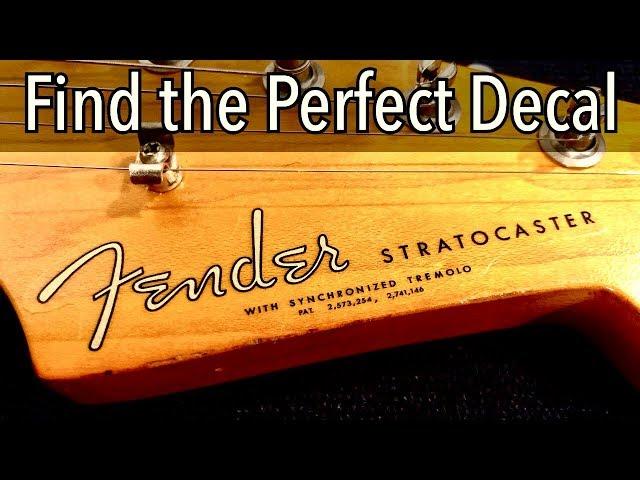 How to Find an Accurate Fender Water Slide Decal