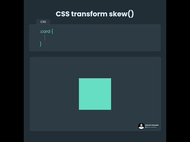 CSS transform skew