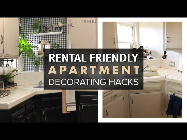 DESIGN HACKS! How to Decorate Your First Apartment (Renter-Friendly Tips!)