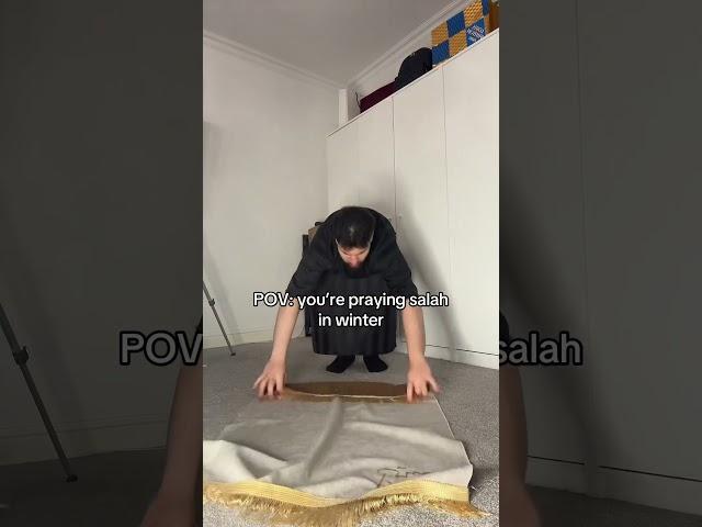 Muslim Praying Problems…️ WINTER EDITION #islam #muslim #salah #prayer #relateable #shorts