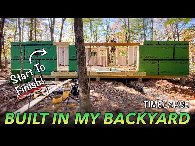 Construction of a Tiny House in My Backyard [Start To Finish]