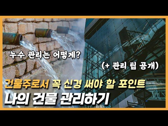 건물 관리편: 건물주가 신경 써야 할 포인트 (feat. 누수 관리는 어떻게..?)