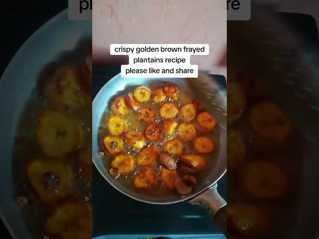 Golden brown frayed plantains recipe