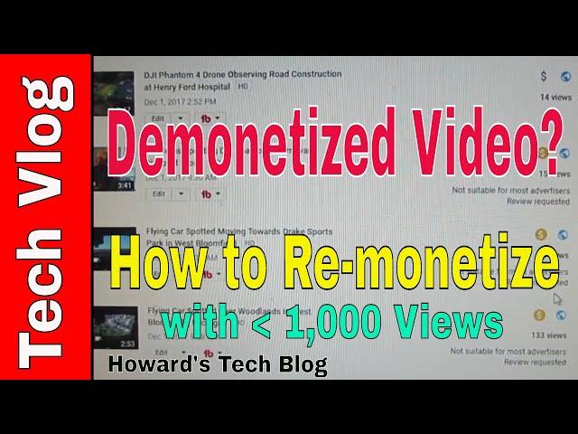 Got Demonetized? How to Get Youtube to Review your less than 1000 Views Video!