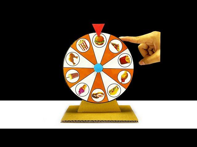 DIY Spinning Wheel Fast food  from Cardboard | DIY วงล้อหมุนเลือกอาหารจากลังกระดาษ