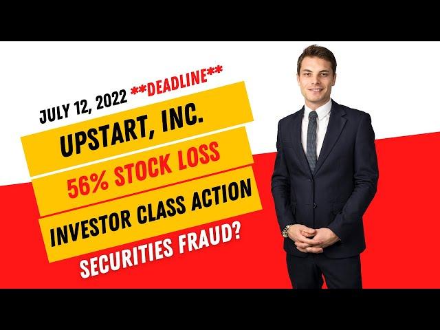 $UPST UPST Stock News Today Update (#UPST) STOCKHOLDERS Class Action Upstart Holdings Alert $UPST