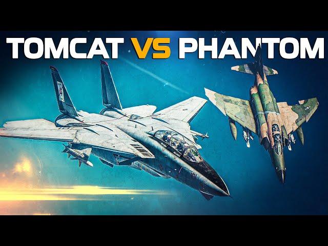 F-14A Tomcat Vs F-4E Phantom Dogfight | Digital Combat Simulator | DCS |