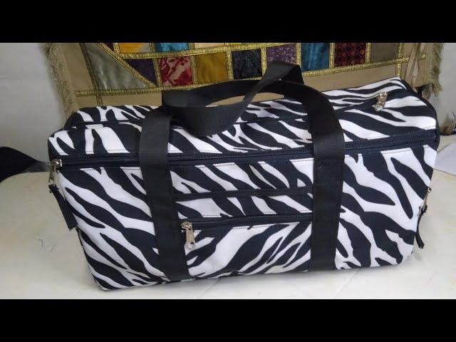 DIY travel bag/duffle bag/how to make a travel bag with free pattern