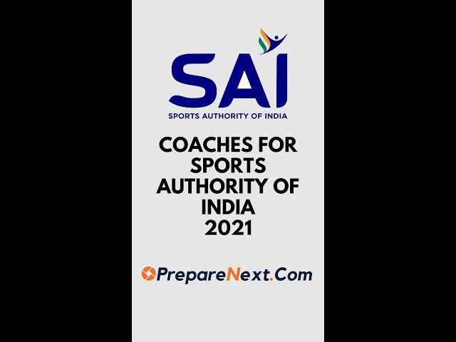 Sport Authority Of India Recruiting Coaches 2021