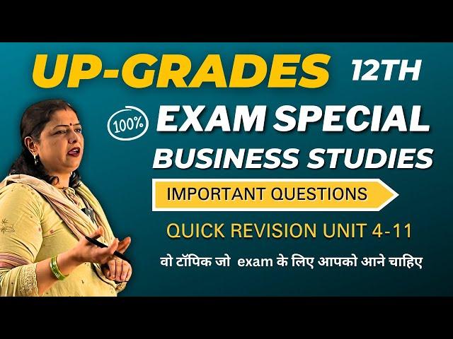 4-8 unit 12th Business Studies Quick Revision and Important Questions for exams Board class
