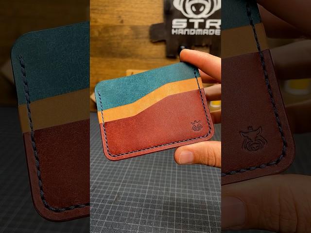 “Rift V2” cardholder made of #puebloleather leather Ortensia, Coccinella & Bone colors 