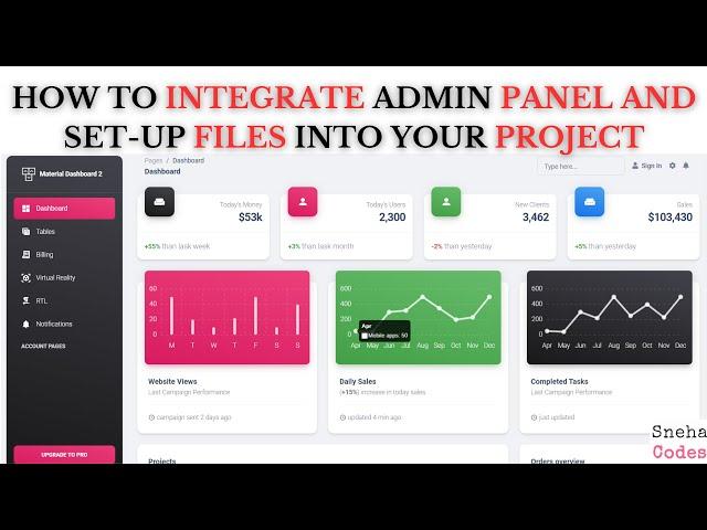 PHP ADMIN PANEL-1 : How to Integrate Admin panel into project and set-up files in PHP