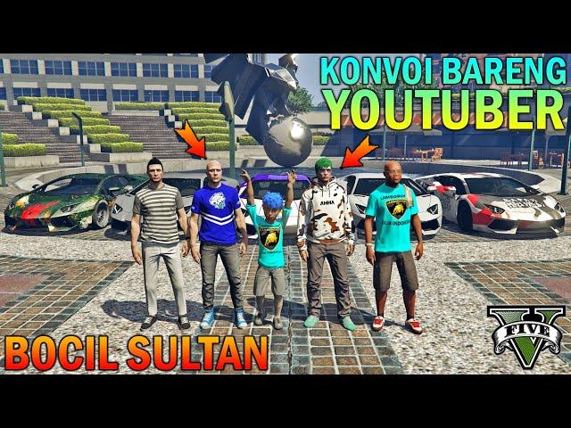 BOCAH SD KONVOI LAMBORGHINI BARENG YOUTUBER INDONESIA - GTA 5 SULTAN BOCIL