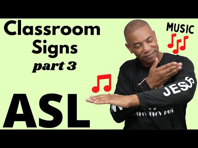 Classroom ASL Signs | Part 3 |  ASL for Beginners | American Sign Language |  Signing Time