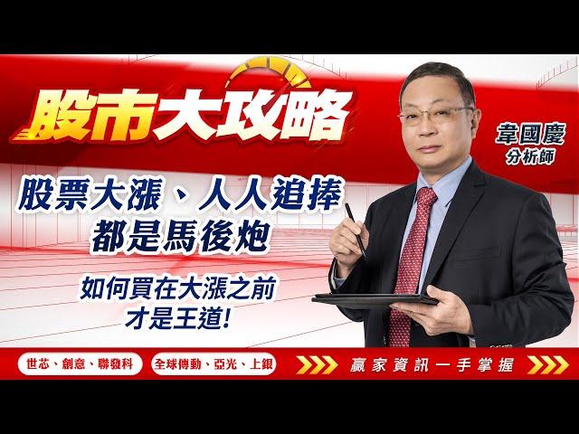 2024/12/18#韋國慶 #股市大攻略:股票大漲、人人追捧，都是馬後炮。如何買在大漲之前才是王道!【世芯 | 創意 | 聯發科 | 全球傳動 | 亞光 | 上銀 | 】