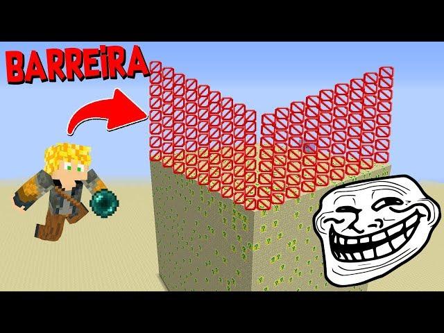 CUBÃO DE LUCKY BLOCK TROLL DA BARREIRA INVISÍVEL NO MINECRAFT